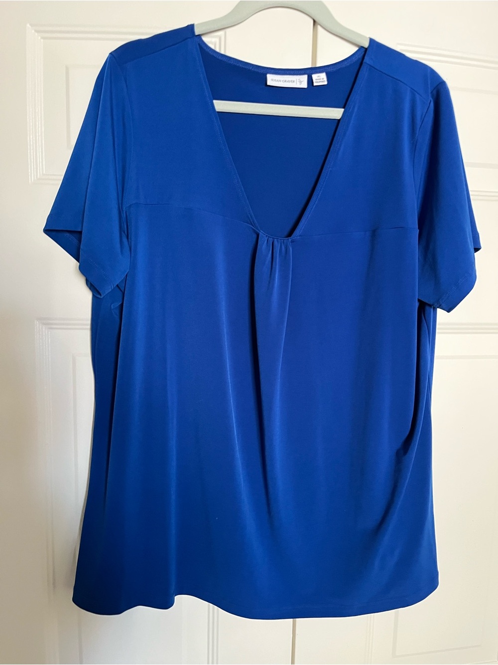 Susan Graver Liquid Knit Short Sleeve Top